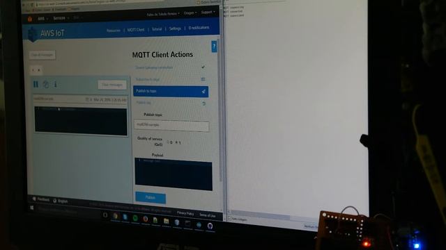 ESP8266 MQTT on AWS IoT (over Websocket) смотреть онлайн