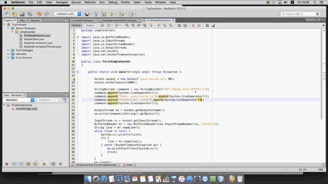 Работа с сетью на Java (Networking) (http://java-course.ru) смотреть онлайн