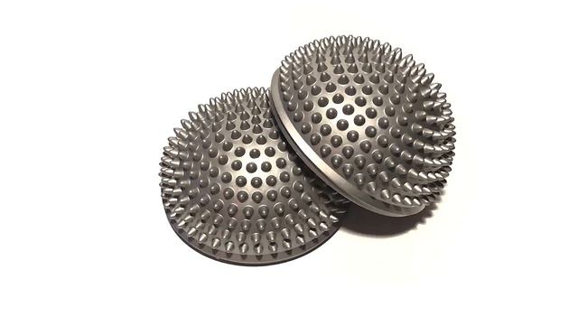 Массажные полусферы 2 шт. STRONG BODY d 16 см. балансировочные серые смотреть онлайн