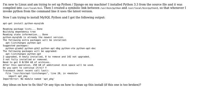 DevOps & SysAdmins: Problems upgrading to Python 3.3 and setting up Django смотреть онлайн