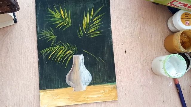 Рисуем цветы на темном фоне. Рисование для начинающих смотреть онлайн