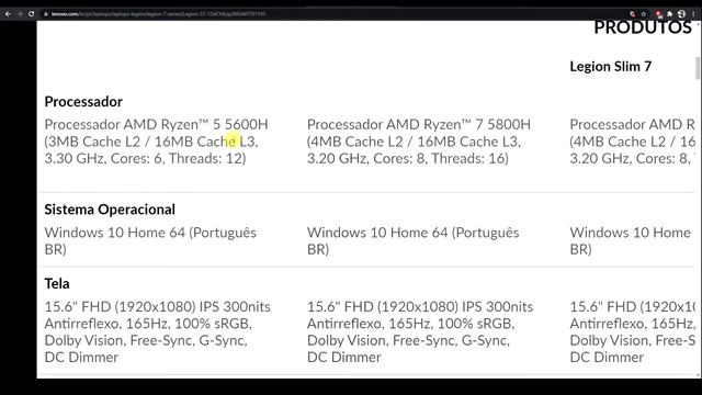 Lenovo legion Slim 7i - (AMD série 5000 e placa RTX) Notebook Gamer смотреть онлайн
