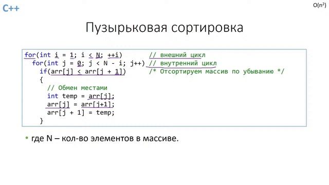 C++. Сортировка массивов