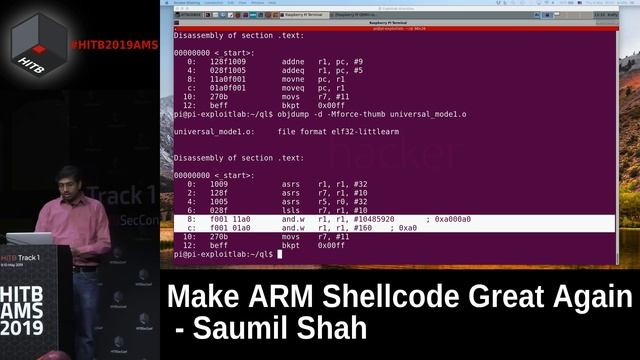 #HITB2019AMS D1T1 - Make ARM Shellcode Great Again - Saumil Shah смотреть онлайн