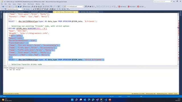 Advanced data types - JSON смотреть онлайн