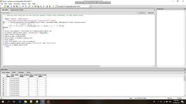 Dynamic column in postgresql смотреть онлайн