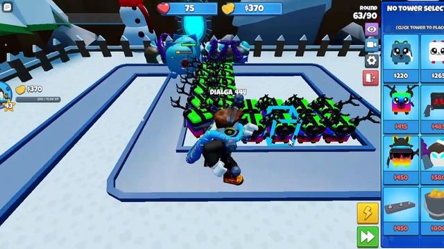 Solo Expert mode win on Winter Wonderland | Bubble Gum Tower Defense смотреть онлайн