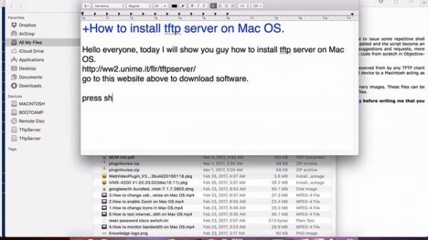 How to install tftp server on Mac OS