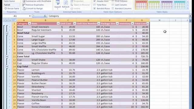 Excel 2007: Formatting Tables смотреть онлайн