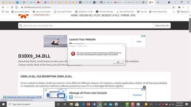 Fix d3dx9_34 dll missing error смотреть онлайн