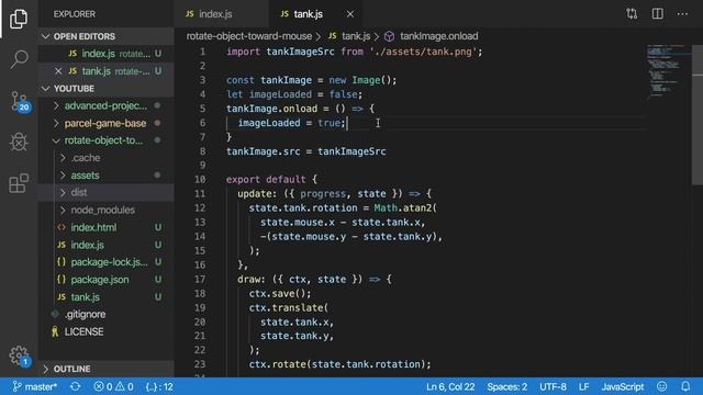 HTML5 Game - Rotating Images Towards Mouse смотреть онлайн