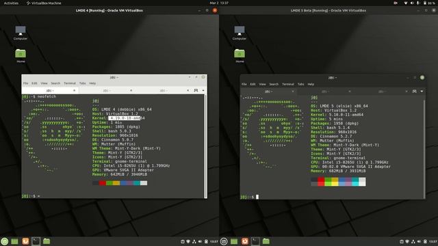 Linux Mint 4 vs 5 Beta: review comparison смотреть онлайн