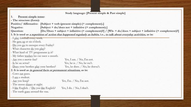 3rd Intermediate – Subjects Lessons and Exercises - U 2 L4 смотреть онлайн