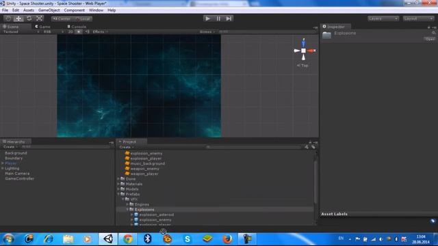 Создание космического шутера в Unity 3d 10 (звуковое сопровождение) смотреть онлайн