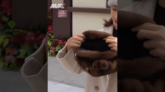 MWFur Mink hat female whole mink autumn and winter fur winter mink fur ear protection middle aged смотреть онлайн