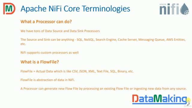 Apache NiFi Core Terminologies | Data Making | DM | DataMaking смотреть онлайн