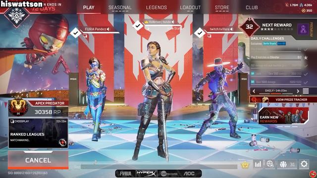 TSM ImperialHal on HisWattson switching to Controller in Ranked vs ALGS.. смотреть онлайн