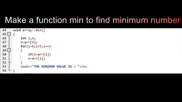 How to find minimum and maximum number in an array using oop смотреть онлайн