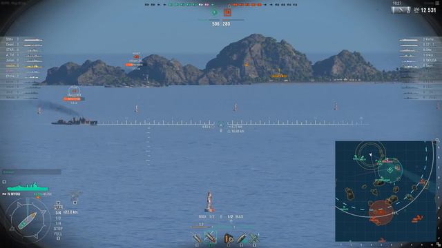 WorldOfWarships Обзор MYOGI-Супер корабль!!! смотреть онлайн