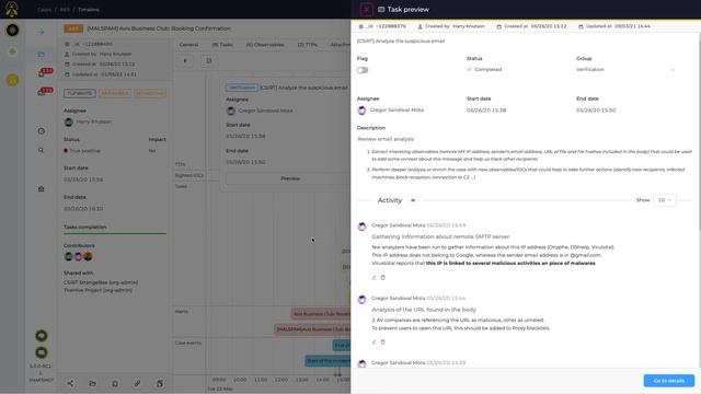 TheHive 5 - Visualize Case timeline смотреть онлайн