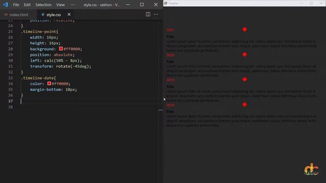 Timeline | HTML CSS | Sekhon Design & Code смотреть онлайн