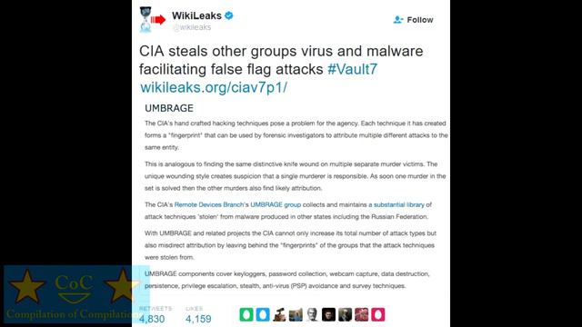 The VAULT 7 LEAKS !! VERY IMPORTANT!