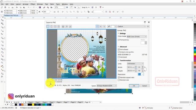Cara membuat Desain Twibbon Idul Fitri 1442 H dengan CorelDraw (Free CDR) - Eid Mubarak 2021 смотреть онлайн