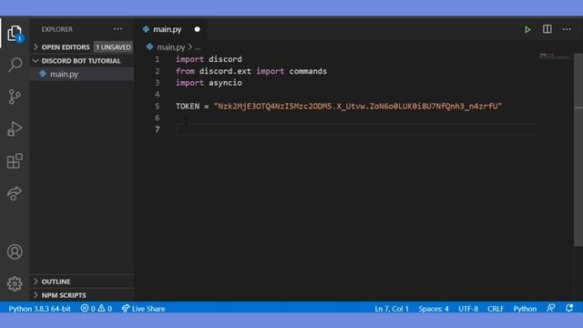Making a Discord Bot with discord.py in Python: Part 1 смотреть онлайн