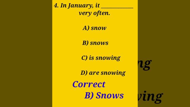 (PRESENT SIMPLE OR PRESENT CONTINUOUS TENSE) ENGLISH QUIZ смотреть онлайн