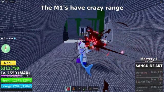 Sanguine Art Fighting Style Showcase In Blox Fruits смотреть онлайн