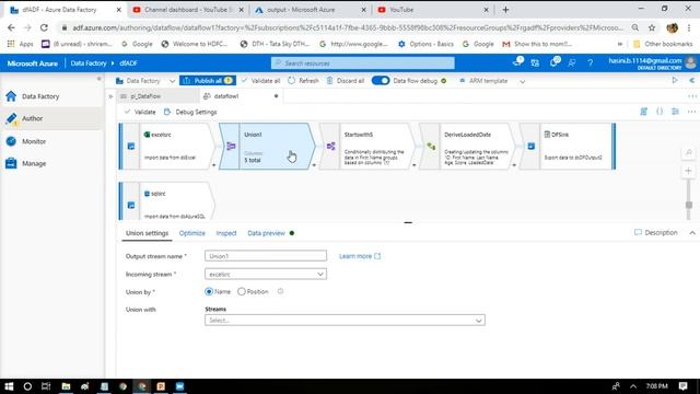 #33. Azure Data Factory - Use Union in the data flow activity to combine data from different source смотреть онлайн