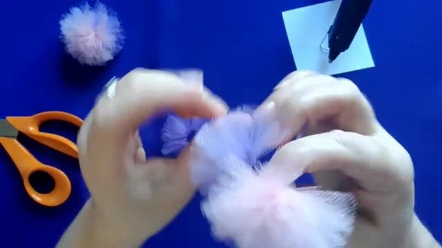 Пышные заколки из фатина/DIY/Мастер класс. смотреть онлайн