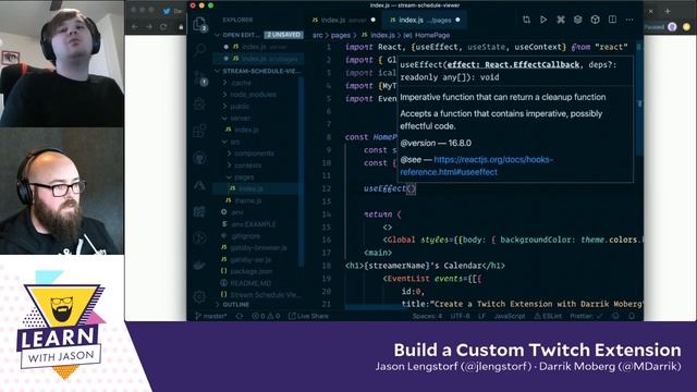 Build a Twitch Extension (with Darrik Moberg) — Learn With Jason смотреть онлайн