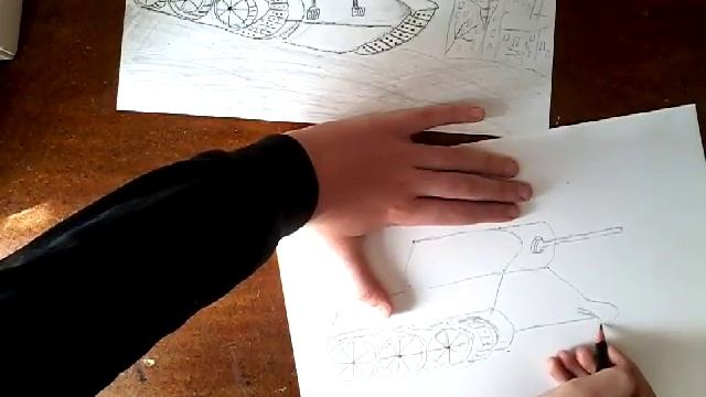 Рисуем танк Т -34 смотреть онлайн
