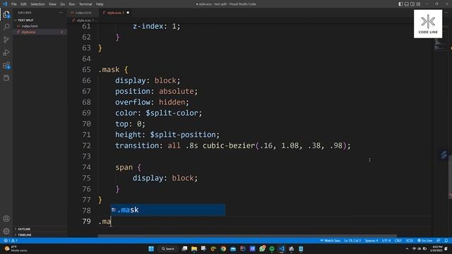 Text Split Animation using HTML, CSS & JS смотреть онлайн