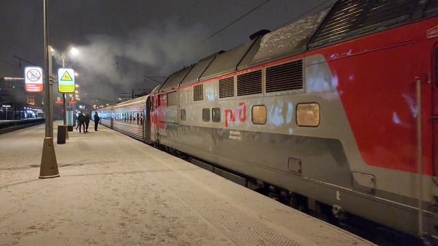 ТЭП70-0356 отправление с поездом №602 Москва-Рыбинск | Савёловский вокзал