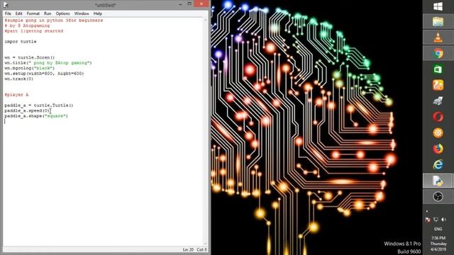 ping pong game using python3 part-1:getting started смотреть онлайн