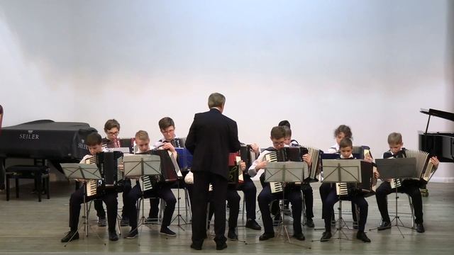 Е. Дербенко «Аккордеонист играет джаз». Ансамбль аккордеонистов и баянистов. ДШИ им. С.Т.Рихтера. смотреть онлайн