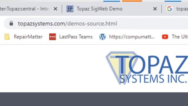 Topaz Electronic Signature Pad - Setup and Connect for Web Applications смотреть онлайн