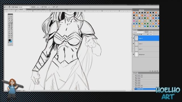 HoElHo Art: Wonder Woman Sketch смотреть онлайн