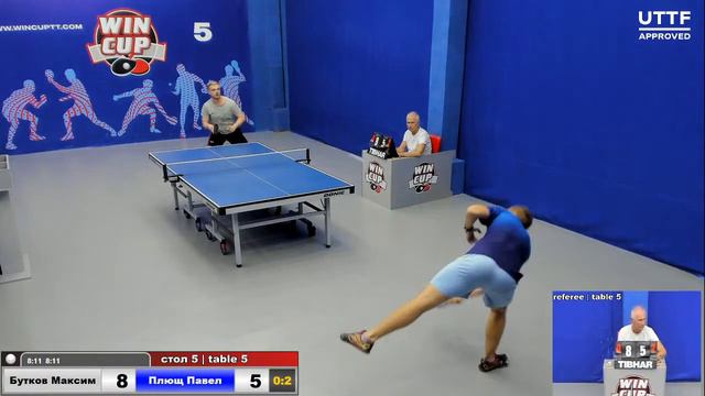 13:30 Бутков Максим 3-2 Плющ Павел  стол 5 ЮГ-2  17.09.20