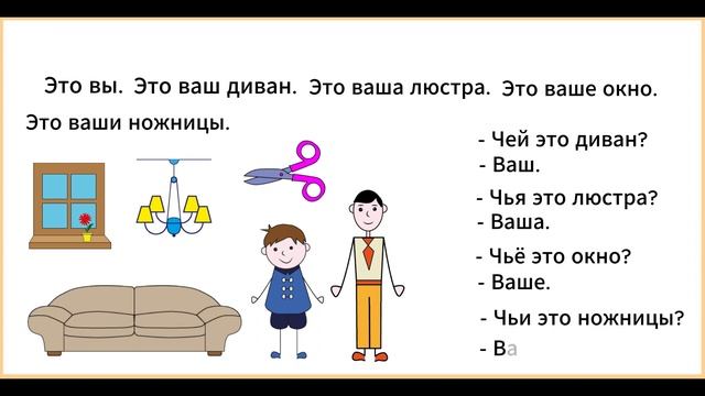 РКИ: МОЙ, ТВОЙ... ЧЕЙ? / Russian for beginners: mine, yours, whose? смотреть онлайн