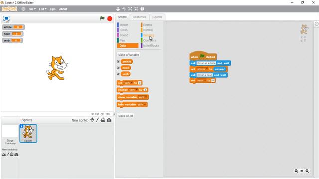 How to write a simple program that creates a sentence in a form 'article noun and verb' смотреть онлайн