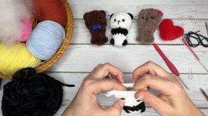 Мастер класс по брелку панда и медвежонок _ Вяжем вместе ❤️ _ #вязаныеигрушки #вяжуназаказ #мк