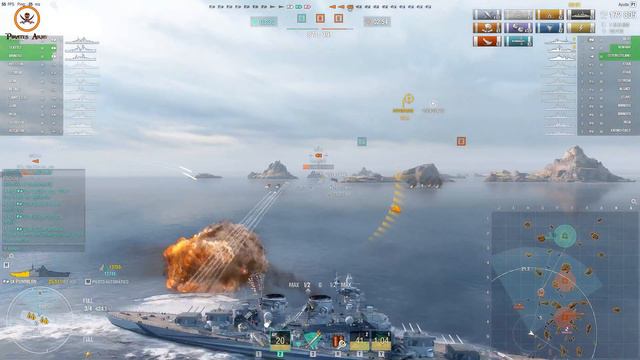 World of Warships Español 4K - Acorazado Pommern/Ludendorff - Análisis - Super Bismarck смотреть онлайн