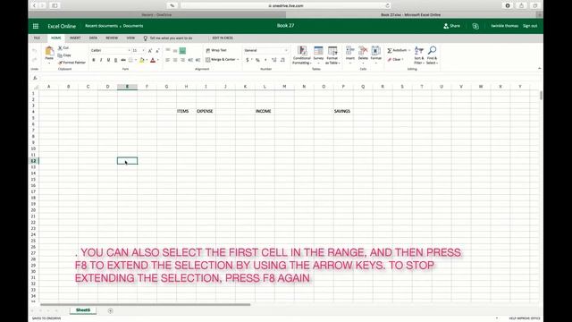 HOW TO SELECT A RANGE OF CELLS IN EXCEL ONEDRIVE смотреть онлайн