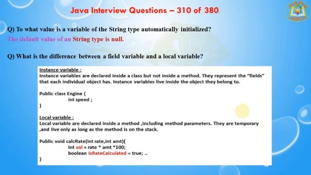 Java Interview Questions – 310 out of 380 смотреть онлайн