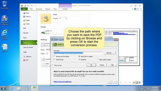 Convert Microsoft Project to PDF смотреть онлайн