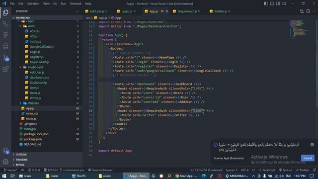 166 - المشروع الرابع : صفحة 403 والسماح للادمن لدخول جميع الصفحات | React Permissions 403 page смотреть онлайн
