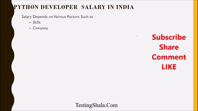 python developers salary in india | software engineer | fresher | experienced | testingshala смотреть онлайн